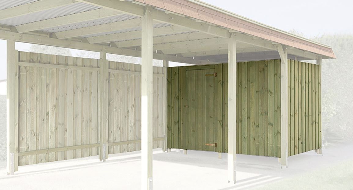 Weka Geräteraum für Carport Eifel 288 x 199 cm imprägniert Weka Geräteraum für Carport Eifel 288 x 199 cm imprägniert von WEKA