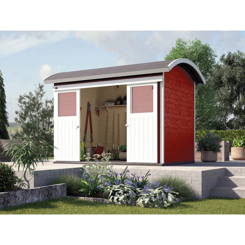 Weka Holz-Gartenhaus Tonnendach Lasiert 295 cm x 241 cm von WEKA