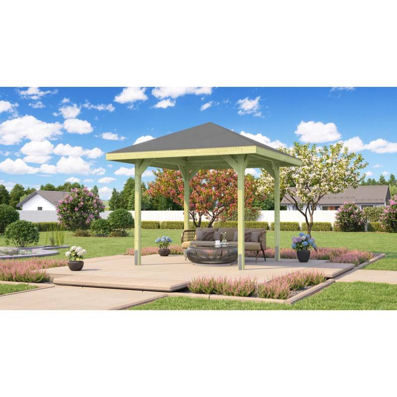 Weka Holz-Pavillon Paradies imprägniert 218 cm x 218 cm Größe 1 von WEKA