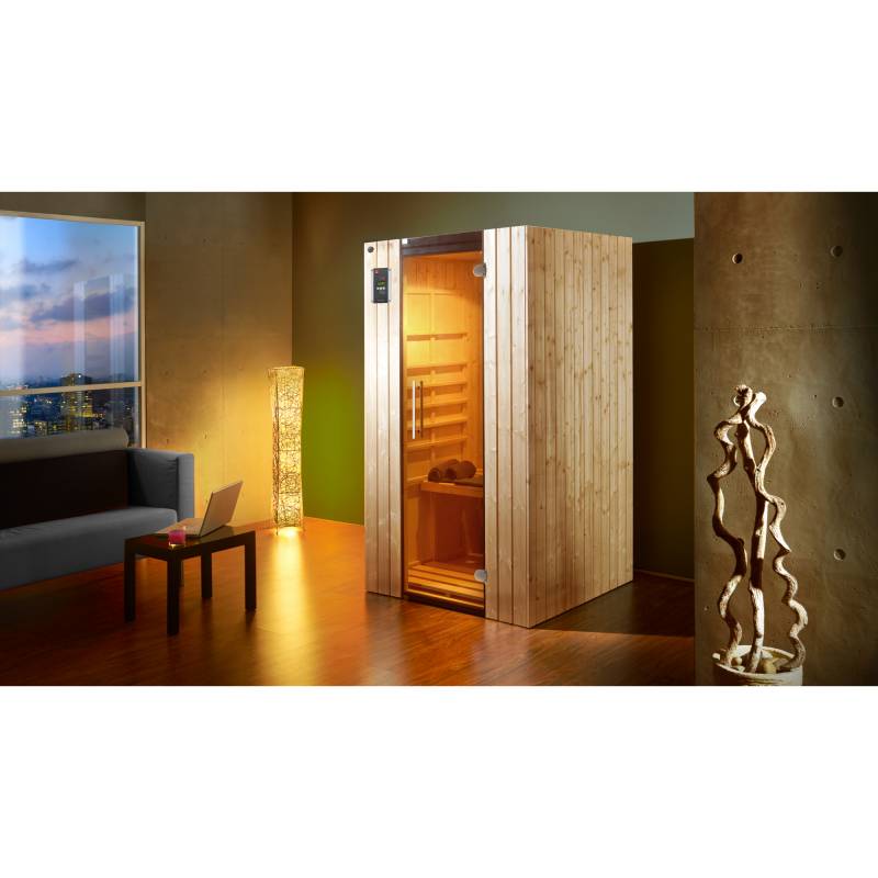 Weka Infrarotkabine 'Ranua 1' natur Glastür 109 x 98 x 190 cm von WEKA