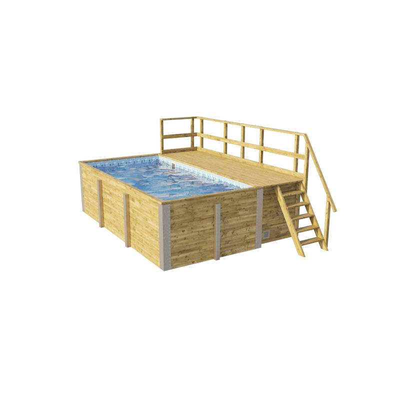 Weka Massivholz-Pool '595' 416 x 203 x 309 cm von WEKA
