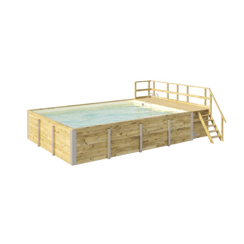 Weka Massivholz-Pool '595' 416 x 203 x 644 cm von WEKA