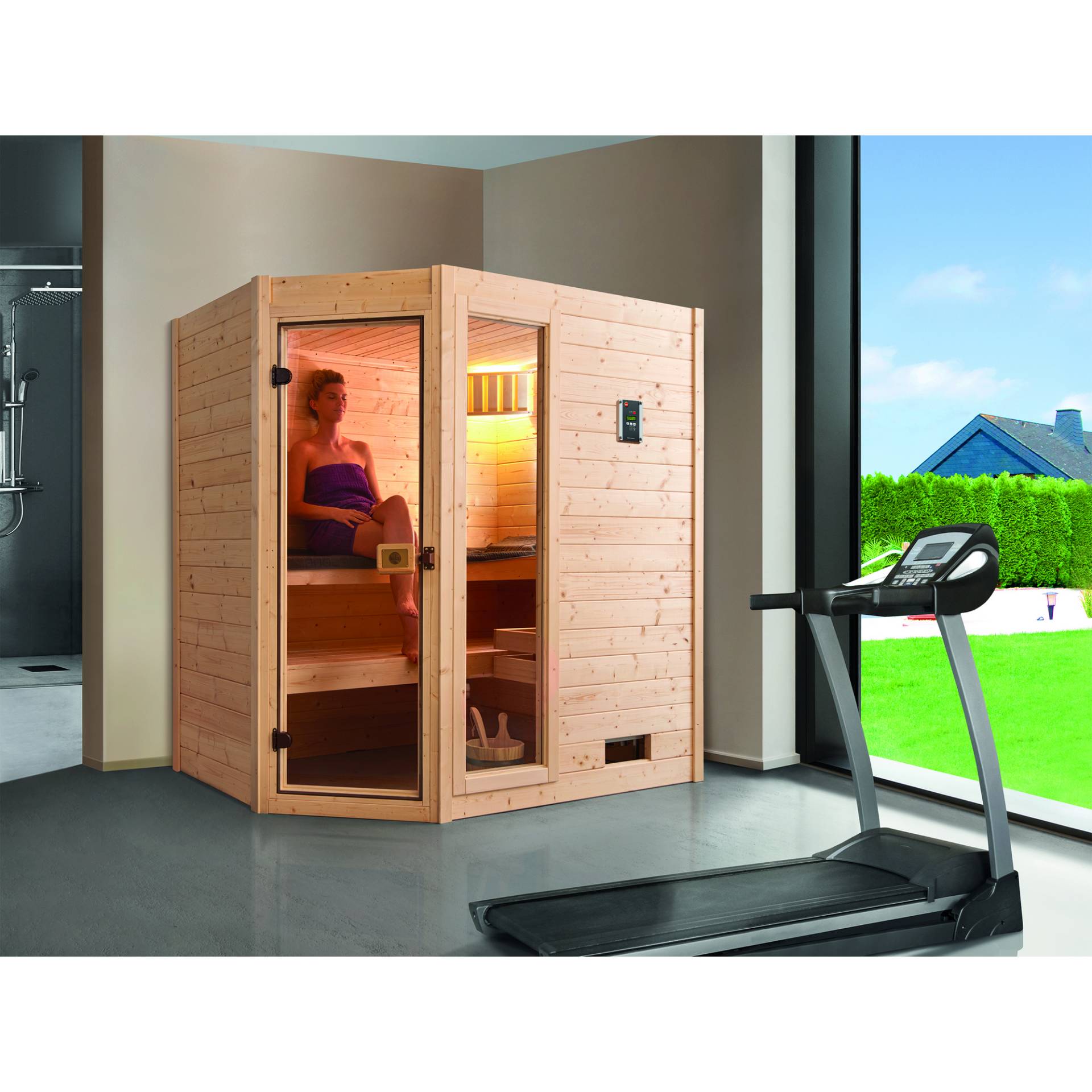 Weka Massivholzsauna 'Valida 1' 189 x 139 cm mit Glastür, Fenster Weka Massivholzsauna 'Valida 1' 189 x 139 cm mit Glastür, Fenster von WEKA
