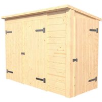 Multibox mit Regalsystem, 21 mm 215x95 Zubehör aus Holz mit 21 mm Wandstärke, - Naturbelassen - Weka von WEKA