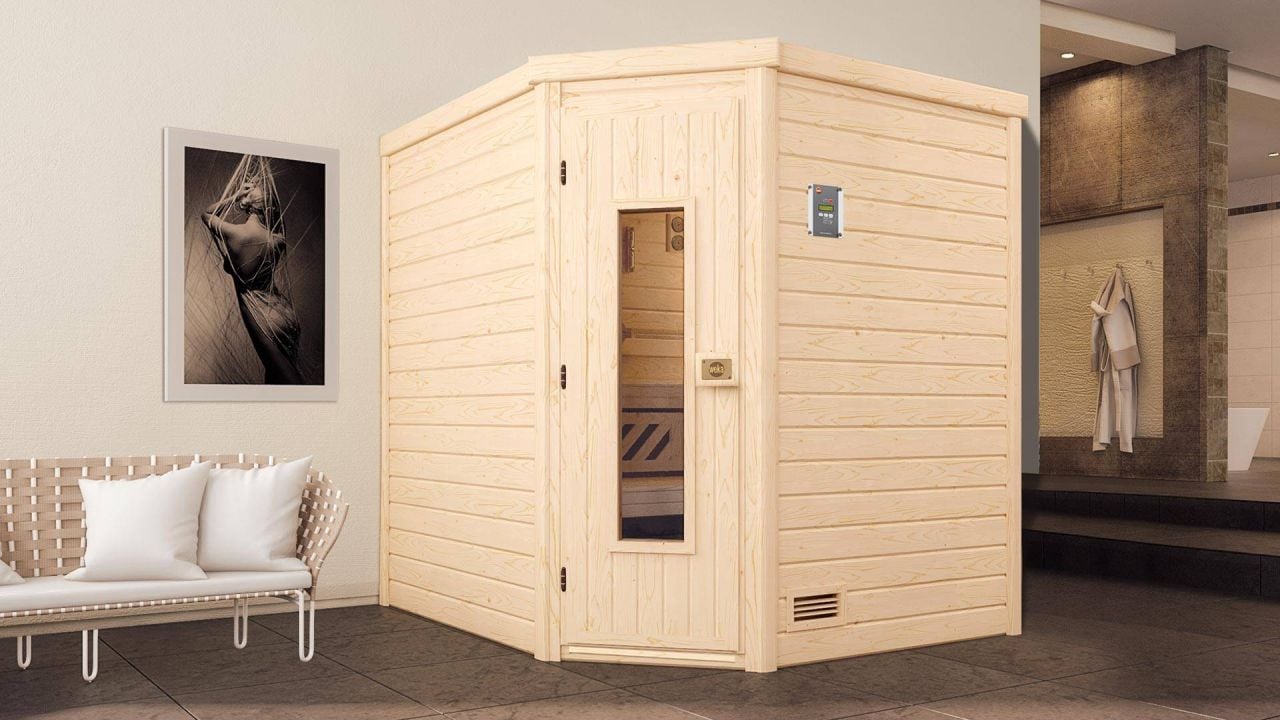 Weka Premium Massivholz-Sauna Turku Gr. 2 Sparset 7,5 kw OS von WEKA