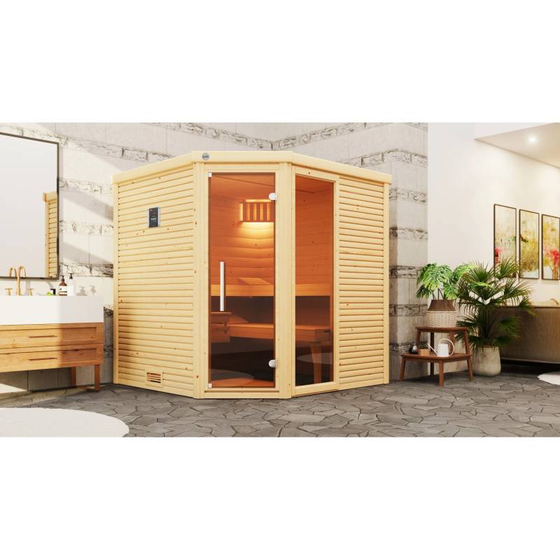 Weka Designsauna Cubilis 2 Rundumsorglospaket Saunaleuchtenset Weka Designsauna Cubilis 2 Rundumsorglospaket Saunaleuchtenset von WEKA