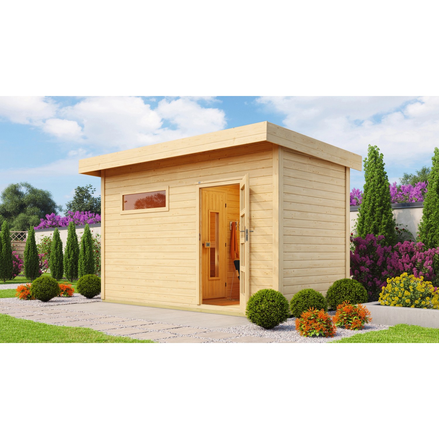 Weka Saunahaus Farsund mit Vorraum Technikpaket BioS 9 kW Natur Weka Saunahaus Farsund mit Vorraum Technikpaket BioS 9 kW Natur von WEKA