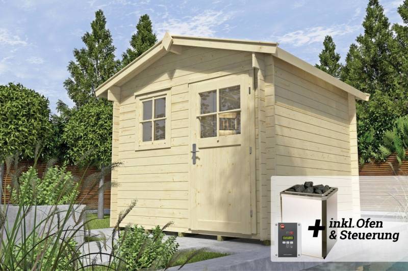 weka Saunahaus MIKKELI Sparset 7,5 kW natur von WEKA