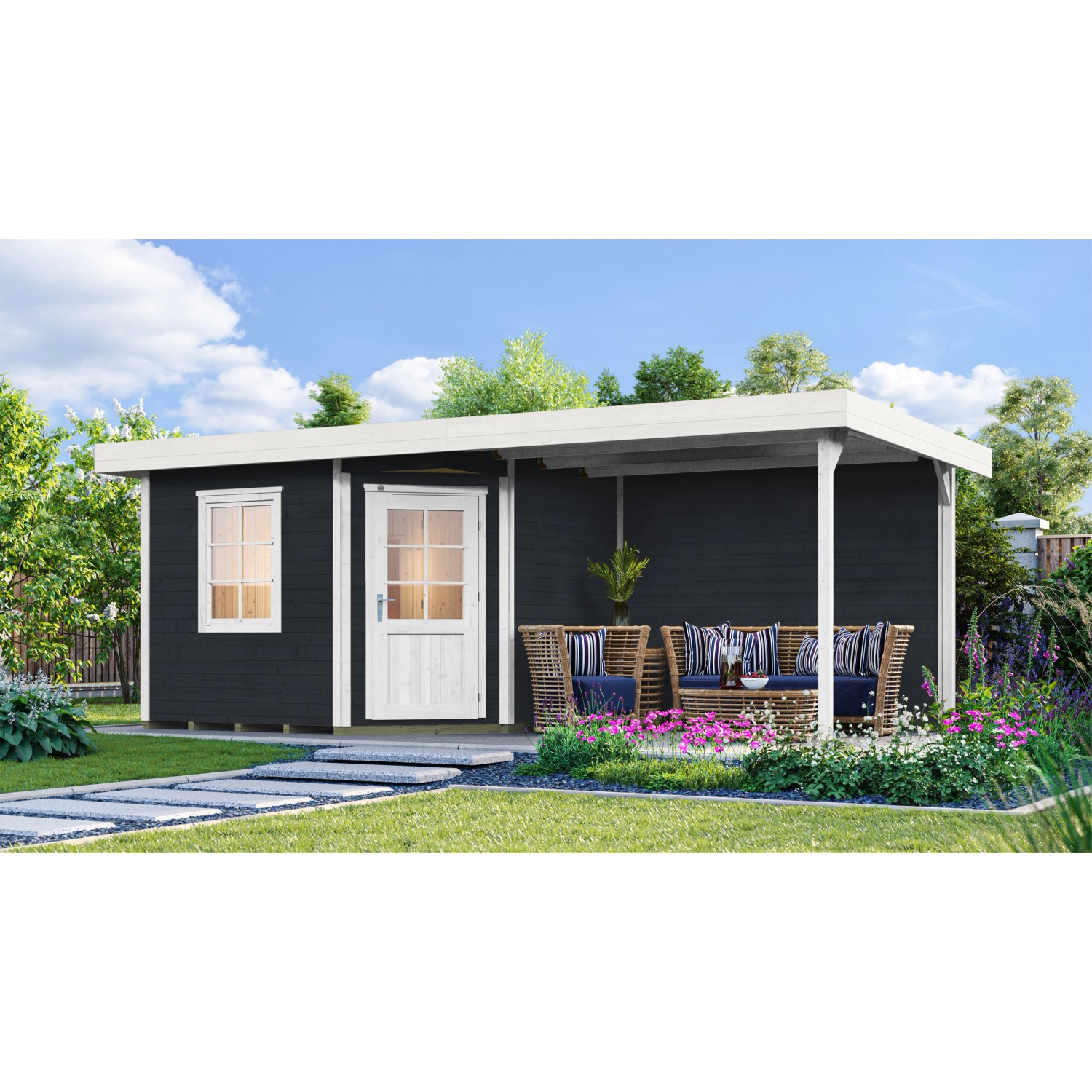 Weka Saunahaus Salo Sparset 9 kW BioS Anthrazit Weka Saunahaus Salo Sparset 9 kW BioS Anthrazit von WEKA