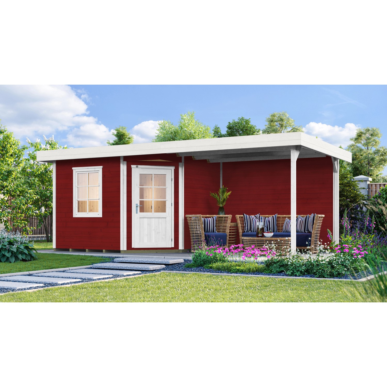 Weka Saunahaus Salo Sparset 9 kW BioS Schwedenrot Weka Saunahaus Salo Sparset 9 kW BioS Schwedenrot von WEKA