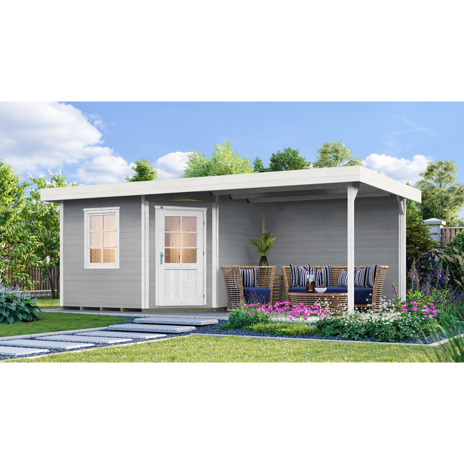 Weka Saunahaus Salo Sparset 9 kW OS Grau von WEKA
