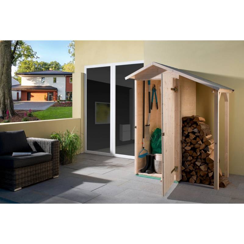 Weka Terrassenschrank 14 mm Größe 1 inklusive Schleppdach von WEKA