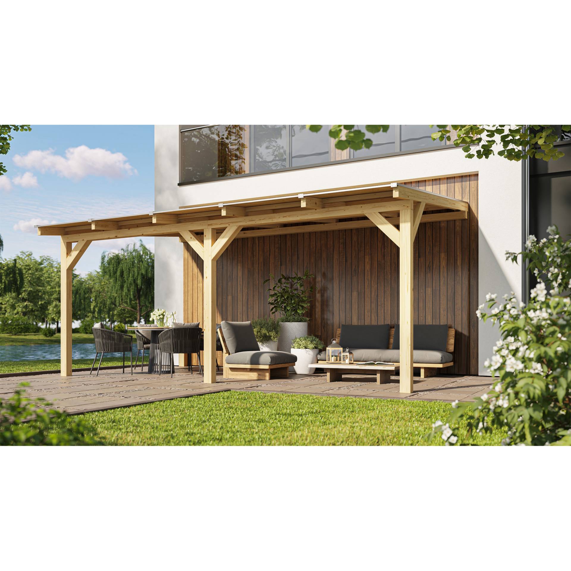Weka Terrassenüberdachung '672' Gr.5 Leimholz natur 541 x 373,5 x 269,5 cm Weka Terrassenüberdachung '672' Gr.5 Leimholz natur 541 x 373,5 x 269,5 cm von WEKA