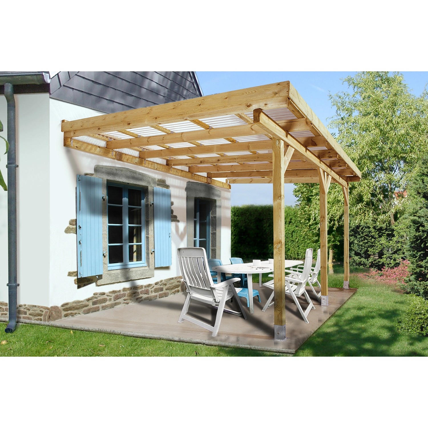 Weka Terrassenüberdachung Größe 4 mit 514 cm x 306 cm von WEKA