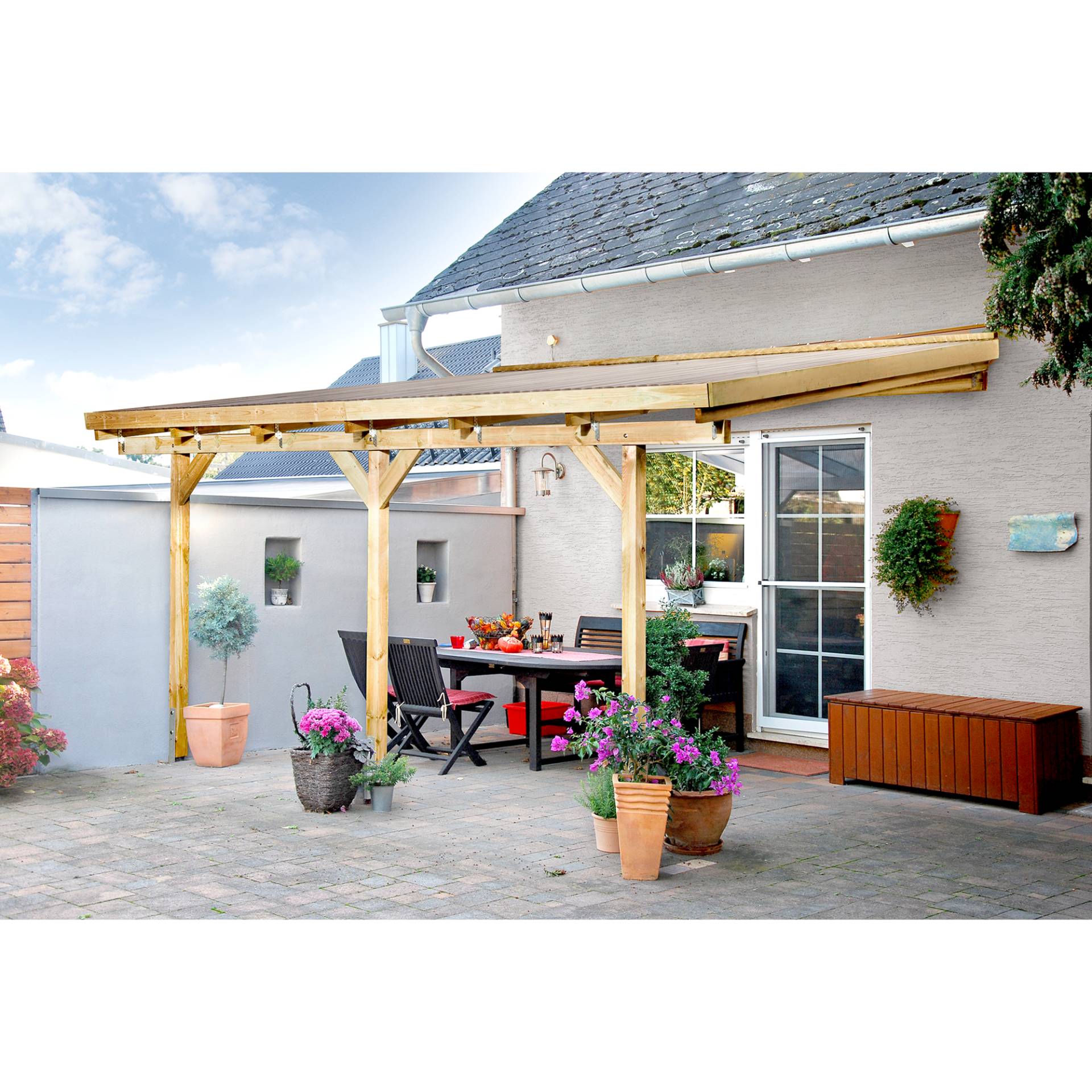 Weka Terrassenüberdachung 'Salsa' 514 x 306 cm braun Weka Terrassenüberdachung 'Salsa' 514 x 306 cm braun von WEKA