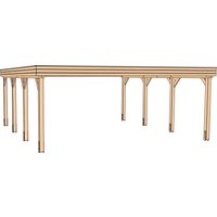 weka Doppelcarport "609 Gr. 2", Holz, 250 cm, braun von WEKA