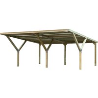 weka Doppelcarport Holz 276 cm braun von WEKA