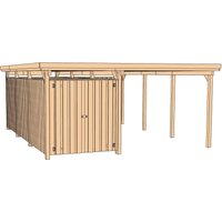 weka Einzelcarport "607 Gr.3" Holz 270 cm braun inkl. XXL Geräteraum von WEKA