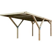 weka Einzelcarport Holz 276 cm braun von WEKA