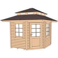 weka Gartenhaus "149 5-Eck m.Dachaufsatz Gr.2, 28 mm" von WEKA