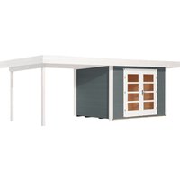 weka Gartenhaus "Designhaus 126 Plus", (Set), mit Anbaudach von WEKA