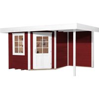 weka Gartenhaus "Designhaus 213 Plus", (Set), mit Anbaudach und Rückwand von WEKA