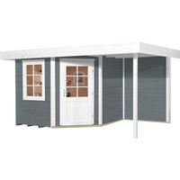 weka Gartenhaus "Designhaus 213 Plus", (Set), mit Anbaudach und Rückwand von WEKA