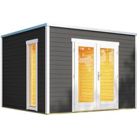 weka Gartenhaus "Designhaus P285", mit Panorama-Glastüren und hohem Fenster von WEKA