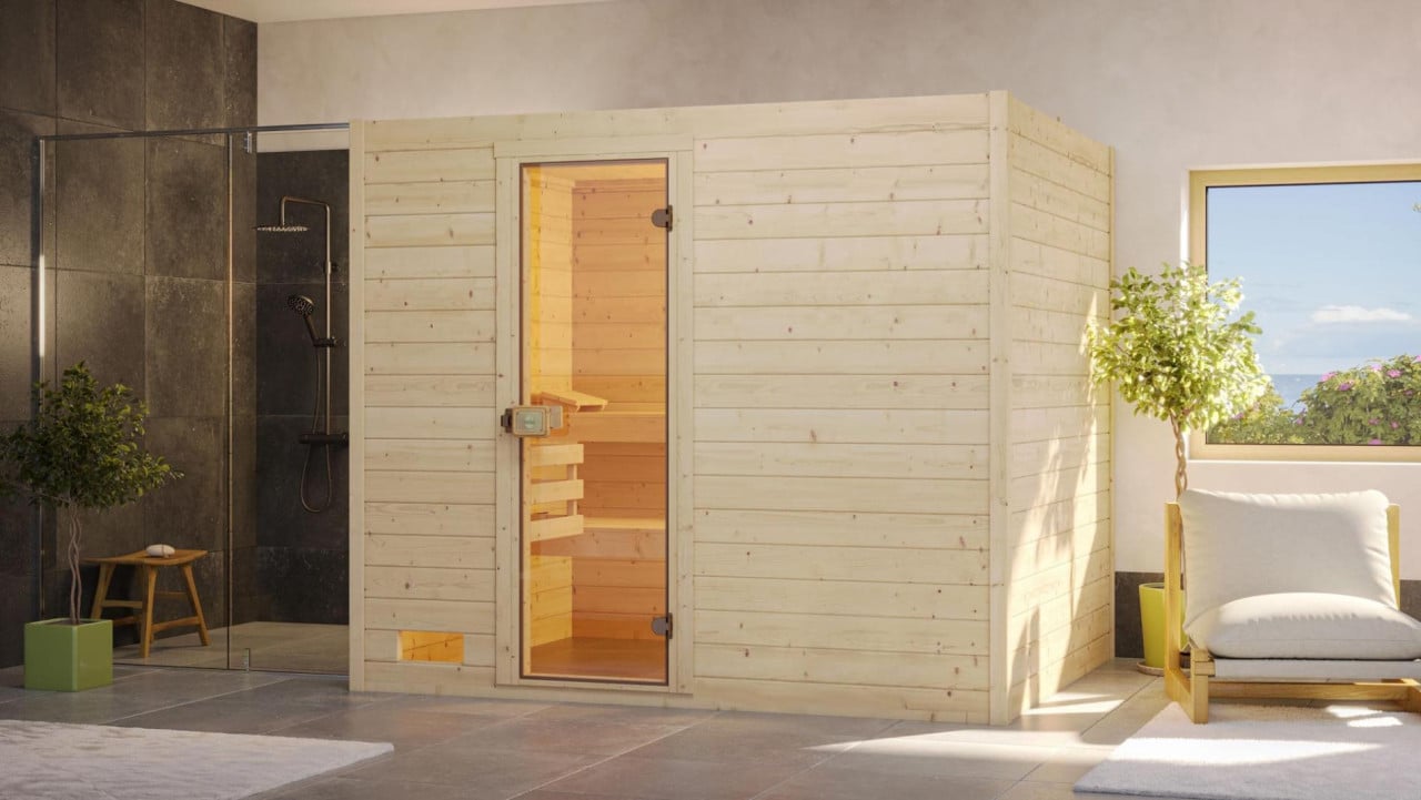Weka Massivholz-Sauna Valida Gr. 4 Sparset 9,0 kw von WEKA