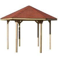 weka Pavillon "656 Gr.1, inkl. roten Dachschindeln", 19 mm Massivholzdach von WEKA