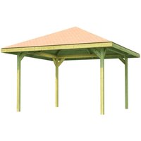 weka Pavillon "Gartenoase 651 Gr.3, inkl. roten Dachschindeln", 19 mm Massivholzdach von WEKA