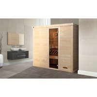 weka Sauna "Design-Sauna KEMI 5", Blockbohlen, moderne Ganzglastür weka Sauna "Design-Sauna KEMI 5", Blockbohlen, moderne Ganzglastür von WEKA