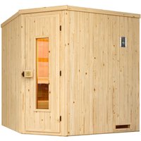 weka Sauna "Element-Ecksauna VARBERG 2", vorgefertigte Elemente, isolierte Holztür von WEKA