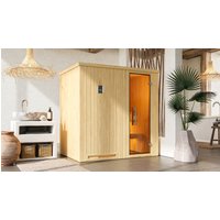 weka Sauna "Elementsauna HALMSTAD 1", vorgefertigte Elemente, moderne Ganzglastür von WEKA