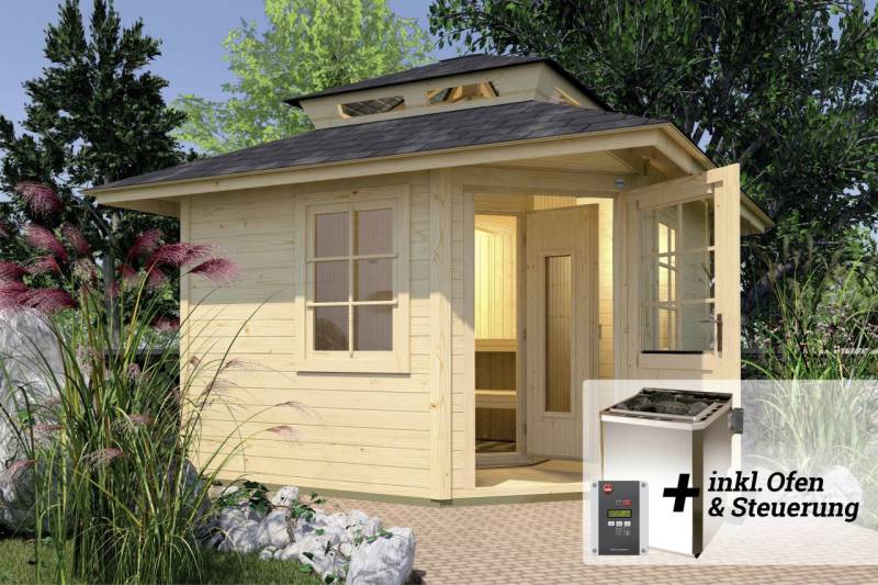 weka Saunahaus KURIKKA Sparset 7,5 kW BioS natur von WEKA