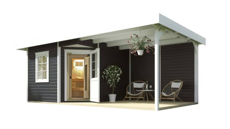 Weka Saunahaus SALO Gr. 2 Sparset 7,5 kW OS anthrazit von WEKA