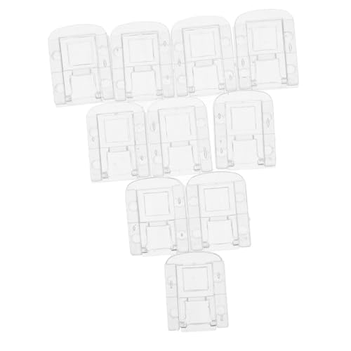 WEKADRIN 10 Satz Teiliges Transparente Acryl scharnier riegelschlösser Sichere Hakenverriegelung für Türen und Fenster Einfache Montage Vielseitiger Ersatz für Wohn Gewerbebereich von WEKADRIN