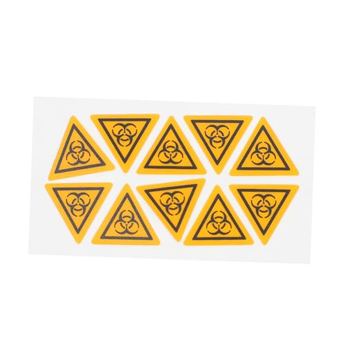 WEKADRIN 10 Stück Teiliges Biosicherheits warnschild Selbstklebende Laboraufkleber Dreieckige Warnetiketten Langlebige Gefahrenschilder für Infektionsschutz im Laborbereich von WEKADRIN