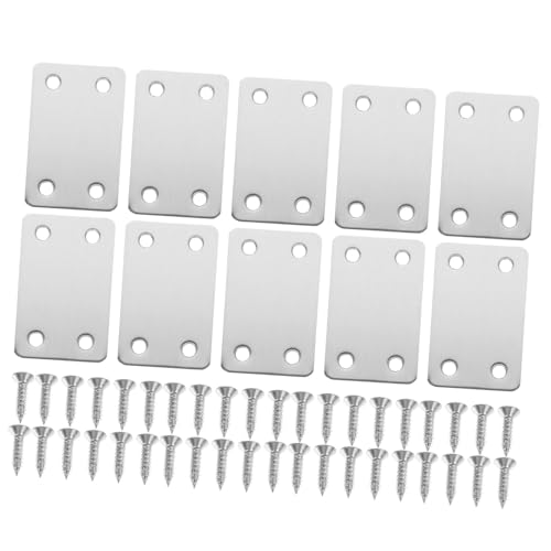WEKADRIN 10 Stück Teiliges Edelstahl Flachverbinder mit Schrauben Metallplatten für Holzverbindungen Stabile Reparaturwinkelhalterungen für Möbel Ablagen Schränke Rostfrei und Langlebig WEKADRIN 10 Stück Teiliges Edelstahl Flachverbinder mit Schrauben Metallplatten für Holzverbindungen Stabile Reparaturwinkelhalterungen für Möbel Ablagen Schränke Rostfrei und Langlebig von WEKADRIN