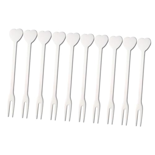 WEKADRIN 10 Stück Teiliges Edelstahl Obstgabeln Herzform Stilvolle Dessertgabeln für Hochzeit Party Bar und Zuhause Kreative Cake Forks mit Praktischem Design Spülmaschinenfest und WEKADRIN 10 Stück Teiliges Edelstahl Obstgabeln Herzform Stilvolle Dessertgabeln für Hochzeit Party Bar und Zuhause Kreative Cake Forks mit Praktischem Design Spülmaschinenfest und von WEKADRIN