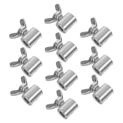 WEKADRIN 10 Stück Teiliges Edelstahl Stahlseilklemme Butterfly Drahtseil-Klammer Wiederverwendbar Korrosionsbeständig für Boot Zaun DIY Ohne Werkzeug Antirutsch Vielseitig für Doppeltes von WEKADRIN