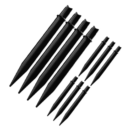 WEKADRIN 10 Stück Teiliges Gartenleuchte Erdspieß mit Geneigtem Winkel und Wasserablauf Wetterfeste Kunststoffspieße für Außenbeleuchtung Geeignet für Solarleuchten Garten Rasenlichter von WEKADRIN