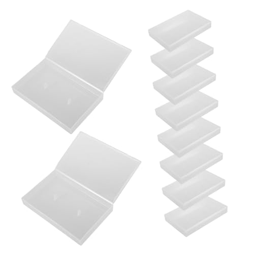 WEKADRIN 10 Stück Teiliges Kassettentape Aufbewahrungsboxen aus Halbtransparentem PP Retro Vintage Design Stapelbar und Platzsparend als Organizer für Sammler und Musikliebhaber von WEKADRIN