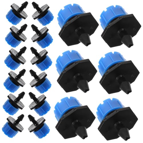 WEKADRIN 100 Stück Rot Einstellbare Tropfer für Bewässerungssystem Garten Tropfbewässerung Langlebig Druckausgeglichen Passend für Schlauch Wasser Sparend Vielseitig für Außenbereich von WEKADRIN