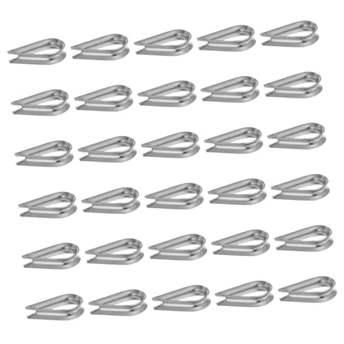 WEKADRIN 100 Stück Teiliges Edelstahl Drahtseilkauschen Schwere Korrosionsbeständig Installieren für Stahlseil Outdoor Klettern Segeln Camping Industrielle Anwendung von WEKADRIN