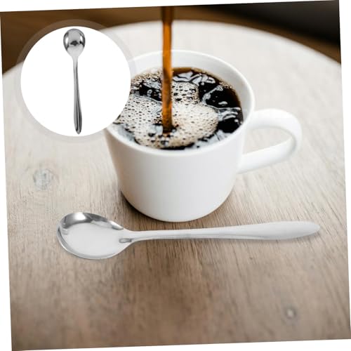 WEKADRIN 100 Stück Teiliges Edelstahl Kaffeelöffel Mini Teelöffel zum Rühren und Servieren Rostfrei Spülmaschinenfest Vielseitig für Kaffee Dessert Tee für Restaurant von WEKADRIN