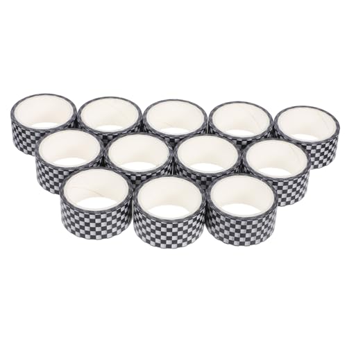 WEKADRIN 12 Rollen Kariertes Washi Tape Dünnes Stark Haftendes Japanisches Bastelband für Journale Planer Scrapbooks Vielseitig Klebend und Leichtes Design von WEKADRIN