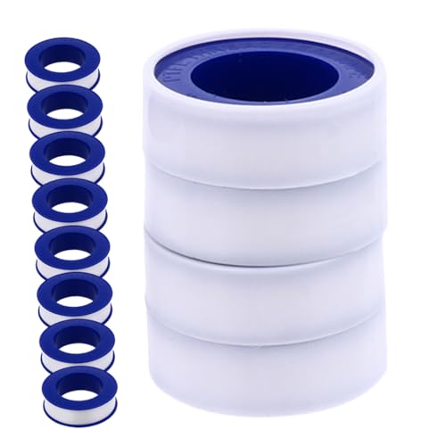 WEKADRIN 12 Rollen Ptfe Dichtungsband Selbstklebend Dehnbares Gewindedichtband aus Hitzebeständigem Material Zuverlässiges Rohrabdichtungsband für Wasserhähne Rohre Bad und Küche von WEKADRIN