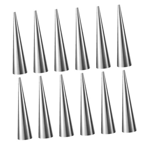 WEKADRIN 12 Stück Teiliges Edelstahl Kegelförmiges Gebäck Backform Antihaft Croissant Sahnerollen Formen Robuste Sahnehorn Backformen Für Blätterteig Und Cremige Vielseitig Für Kreatives von WEKADRIN