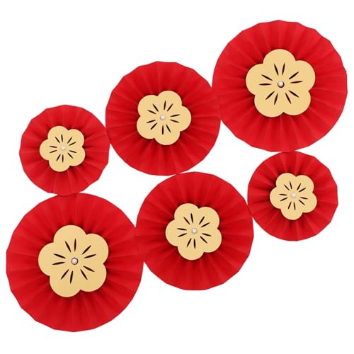 WEKADRIN 12 Stück Teiliges Runde Papierfächer in Rot Dekorative Hängende Papierblumen für Partydeko Vielseitig Einsetzbar für Neujahr Hochzeit Themen und Familienfeiern WEKADRIN 12 Stück Teiliges Runde Papierfächer in Rot Dekorative Hängende Papierblumen für Partydeko Vielseitig Einsetzbar für Neujahr Hochzeit Themen und Familienfeiern von WEKADRIN